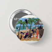 Insel-Sommer-Ferien Labradors Button (Vorne & Hinten)