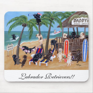 Insel-Sommer-Ferien Labradors Mousepad