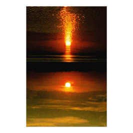 Insel-Sonnenuntergang Fotodruck