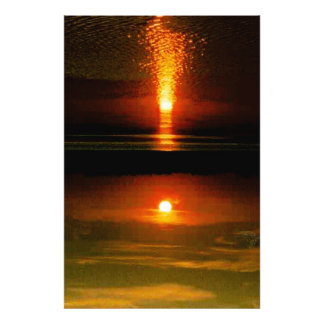 Insel-Sonnenuntergang Fotodruck