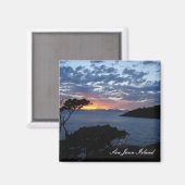 Insel Sonnenuntergang Magnet (Vorderseite/Rückseite)