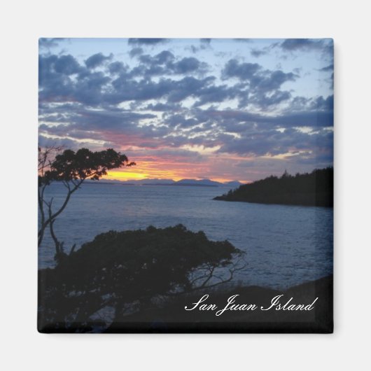 Insel Sonnenuntergang Magnet (Vorne)