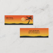 Insel-Sonnenuntergang Mini Visitenkarte (Vorne/Hinten)