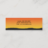 Insel-Sonnenuntergang Mini Visitenkarte (Rückseite)