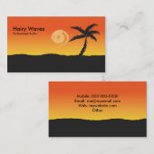 Insel-Sonnenuntergang Visitenkarte (Vorne/Hinten)
