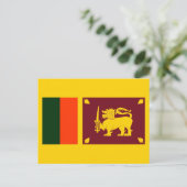 Insel Sri Lanka - Löwenflagge Postkarte (Stehend Vorderseite)