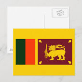 Insel Sri Lanka - Löwenflagge Postkarte (Vorne/Hinten)