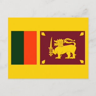 Insel Sri Lanka - Löwenflagge Postkarte