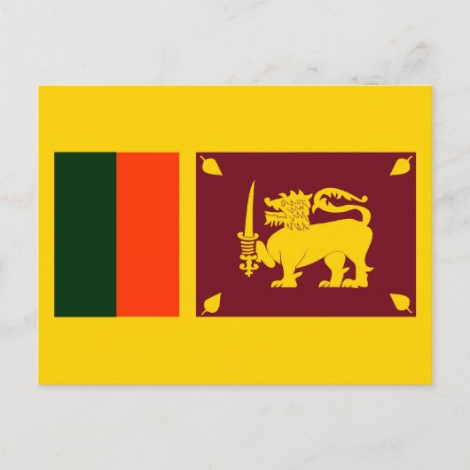 Insel Sri Lanka - Löwenflagge Postkarte (Vorderseite)