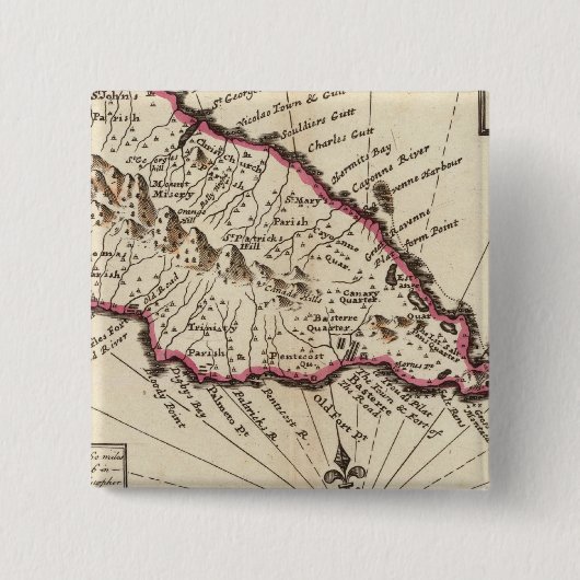 Insel St. Christophers Button (Vorderseite)