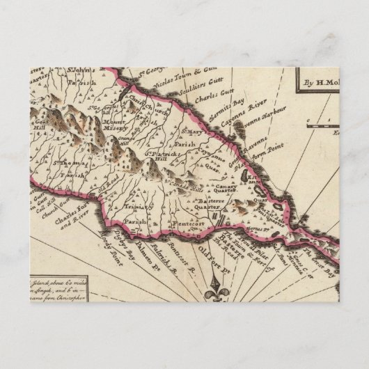 Insel St Christophers Postkarte (Vorderseite)