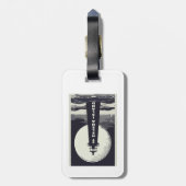 Insel St Helena Michigan Leuchtturm Moon Gepäckanhänger (Rückseite vertikal)