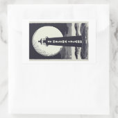 Insel St Helena Michigan Leuchtturm Moon Rechteckiger Aufkleber (Tasche)