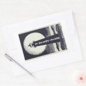 Insel St Helena Michigan Leuchtturm Moon Rechteckiger Aufkleber (Umschlag)