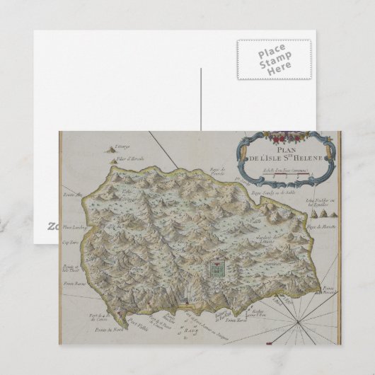 Insel St. Helena Postkarte (Vorne/Hinten)