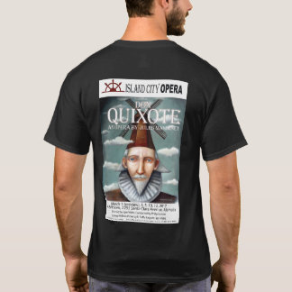 Insel-Stadt-Opern-Don Quichote T-Shirt Dunkelheit