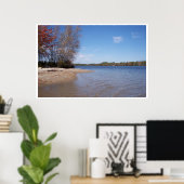 Insel Strand am See Poster (Heimbüro)