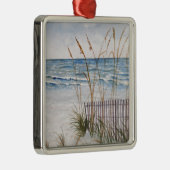 Insel-Strand Annas Maria Silbernes Ornament (Rechts)