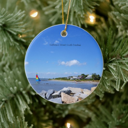 Insel Sullivan Charleston South Carolina Keramik Ornament (Baum)