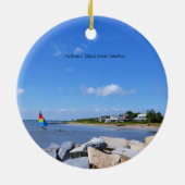 Insel Sullivan Charleston South Carolina Keramik Ornament (Hinten)