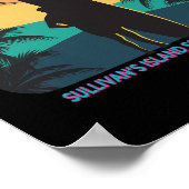 Insel Sullivan South Carolina Sc Palm Tree Surf Poster (Ecke)