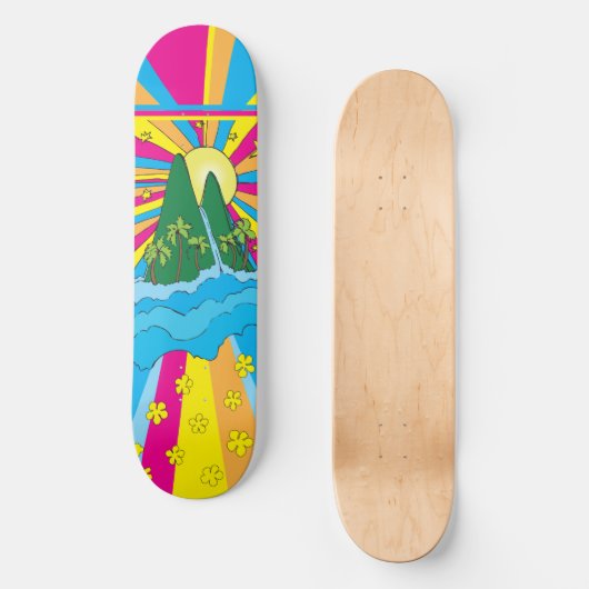 Insel Sun Skateboard (Vorderseite)