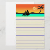 Insel Sunset Briefpapier (Vorne/Hinten)