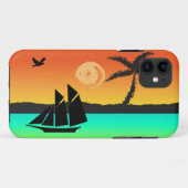 Insel Sunset Case-Mate iPhone Hülle (Rückseite (Horizontal))