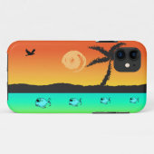Insel Sunset Case-Mate iPhone Hülle (Rückseite (Horizontal))