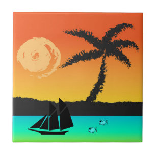Insel Sunset Fliese