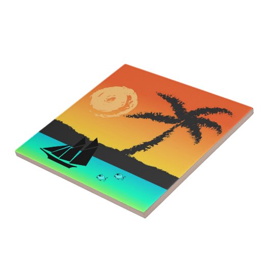 Insel Sunset Fliese (Seite)