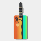 Insel Sunset Gepäckanhänger (Vorderseite vertikal)