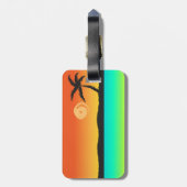 Insel Sunset Gepäckanhänger (Rückseite vertikal)