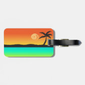 Insel Sunset Gepäckanhänger (Rückseite horizontal)