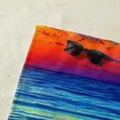 Insel Sunset mit Personalisiertem Namen Strandtuch (Beispiel)