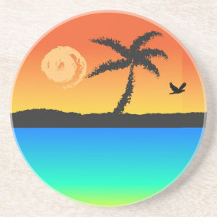 Insel Sunset Untersetzer