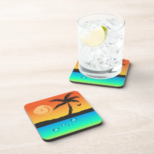 Insel Sunset Untersetzer (Rechte Seite)