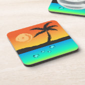 Insel Sunset Untersetzer (Linke Seite)