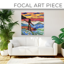 Insel Surfer Sonnenuntergang am Strand