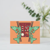 Insel Sushi Postkarte (Stehend Vorderseite)