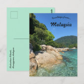 Insel Terengganu Malaysia Postkarte (Vorne/Hinten)
