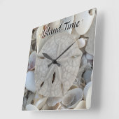 Insel Time Sandstrand Quadratische Wanduhr (Winkel)