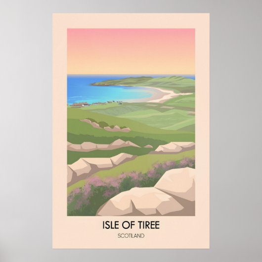 Insel Tiree Schottland Reiseplakat Poster (Vorne)
