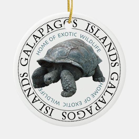 Insel Tortoise Galapagos Keramik Ornament (Vorne)