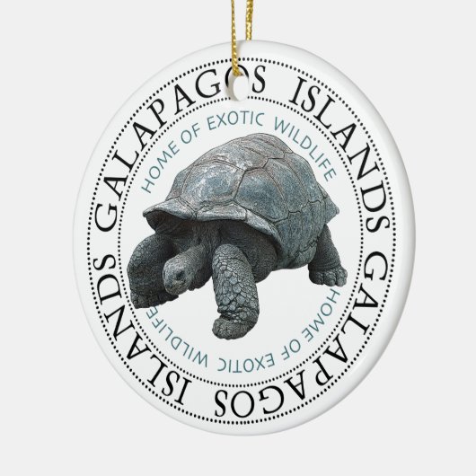 Insel Tortoise Galapagos Keramik Ornament (Links)