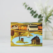 Insel Treehouse Postkarte (Stehend Vorderseite)