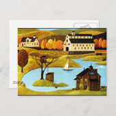 Insel Treehouse Postkarte (Vorne/Hinten)