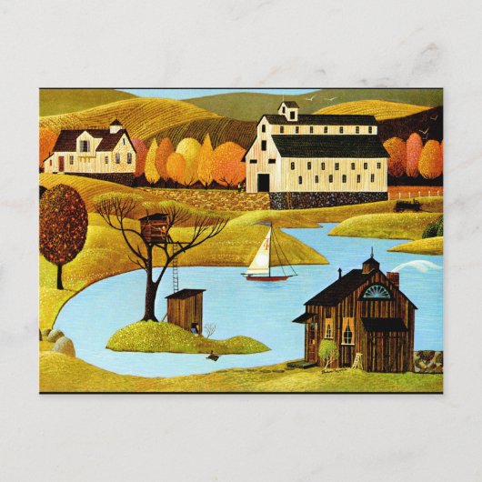 Insel Treehouse Postkarte (Vorderseite)