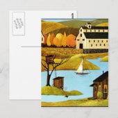 Insel Treehouse Postkarte (Vorne/Hinten)