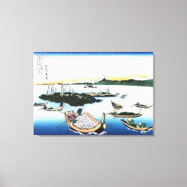 Insel Tsukuda in der Provinz Musashi Leinwanddruck